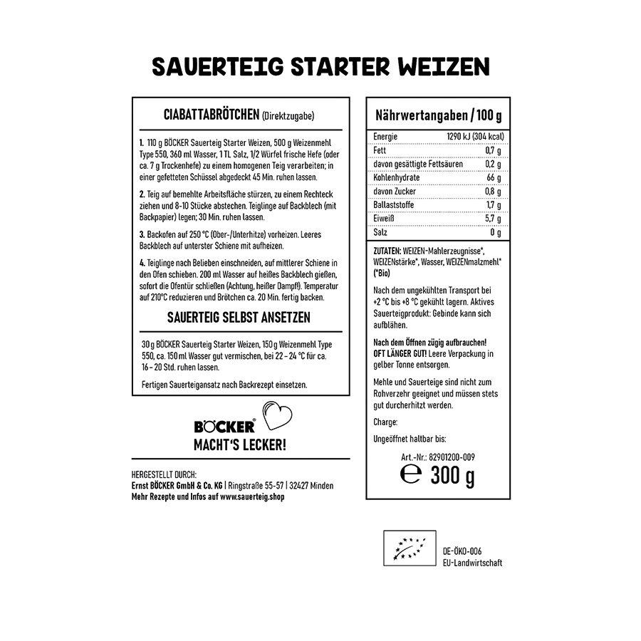 BÖCKER Sauerteig Starter Weizen 