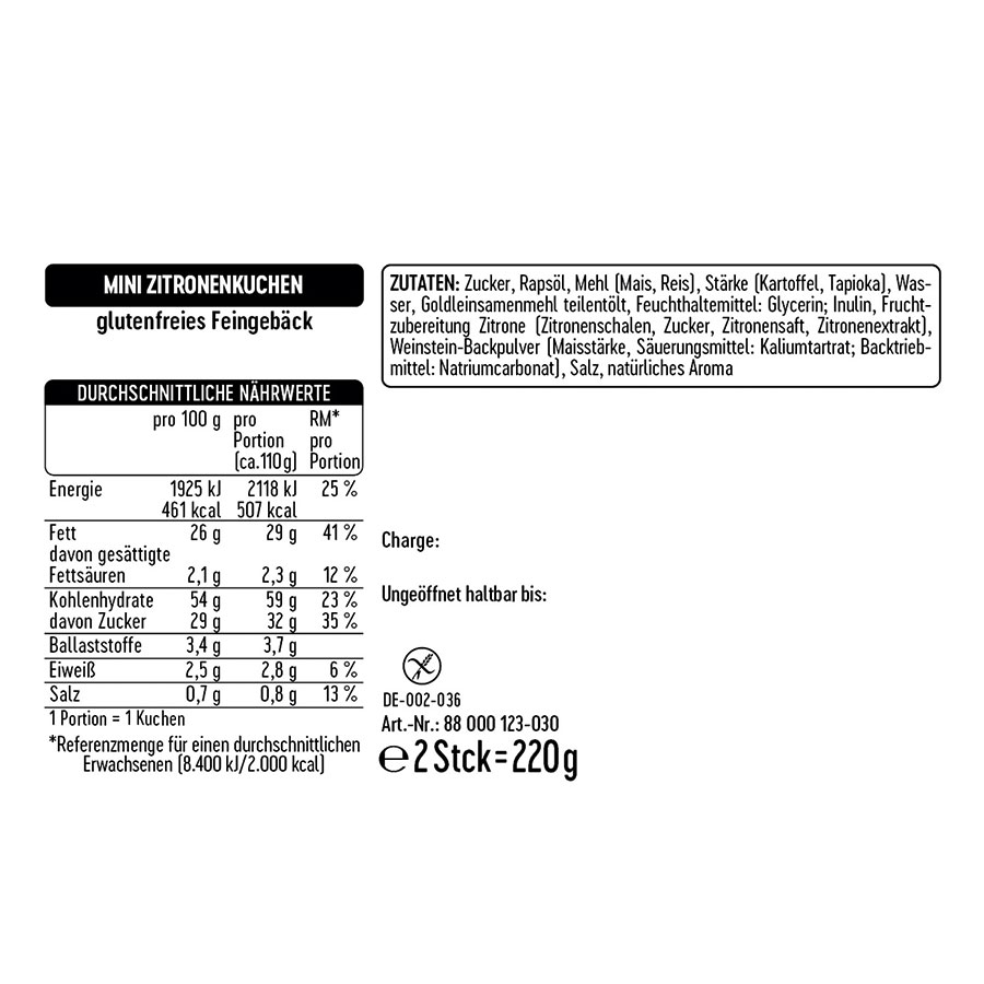 Mini Zitronenkuchen 2x110g 